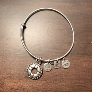 Alex and Ani Silver Life Preserver Bangle Bracelet.
